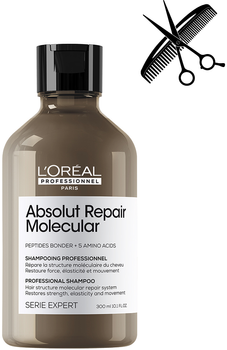 Profesjonalny szampon w kremie L'oréal Professionnel Serie Expert Absolut Repair Molecular do włosów zniszczonych 300 ml (3474637153526)