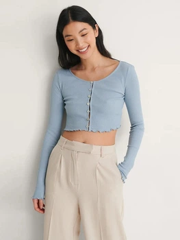 Кардіган NA-KD 1100004441 2XL (1089752XL) Блакитний