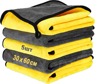 М’який рушник UFT Towel з мікрофібри для мийки автомобіля 30 х 60 см 5 шт (UFTtowel05)