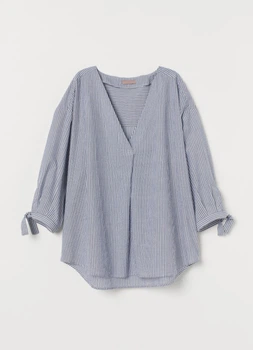 Жіноча блузка з V-подібним вирізом Н&М (57098) XS Синя