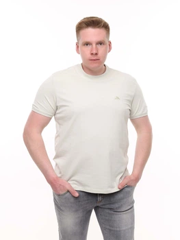 Футболка мужская молочная однотонная широкая 6228-9 XL