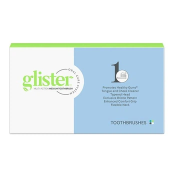 Набор зубных щеток средней жесткости Amway Glister 4шт