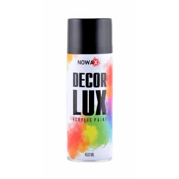 Фарба-спрей NOWAX акрилова DECOR LUX 9005 Чорний глянс. 450ml (2776649)