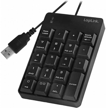 Клавіатура дротова LogiLink ID0184 USB Black (4052792051636)