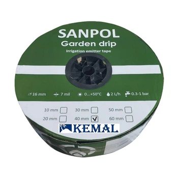 Стрічка емітерна для краплинного поливу Kemal Sanpol 40 (1000м) 7 mil, Туреччина