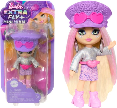 Mini-lalka Mattel Barbie Extra Fly Minis 8 cm (0194735163731)