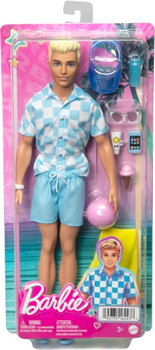Lalka Mattel Blonde Ken Doll With Swim Trunks And Beach-themed Accessories (0194735162437)