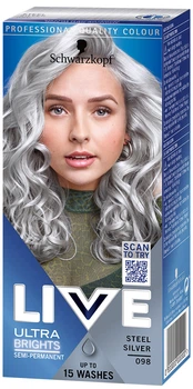 Фарба для волосся Schwarzkopf Live Ultra Brights 098 Steel Silver (9000101062922)