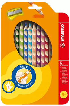 Zestaw kolorowych ołówków Stabilo Easycolor Left-handed 12 szt (4006381398695)