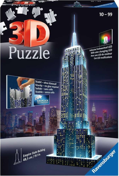 Lampka nocna 3D puzzle Ravensburger Empire State Building nocą (RVB12566)