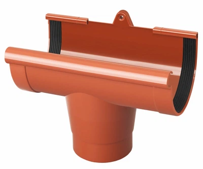 Воронка желоба RainWay 90 мм Кирпичная, RAL 8004