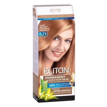 Стойкая крем-краска для волос «Elitan» 8.75 Карамельный светло-русый (115153)