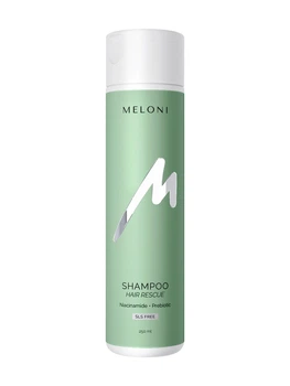 Укрепляющий безсульфатный шампунь MELONI Hair Rescue против выпадения с ниацинамидом и пребиотиком 250 мл MLN050