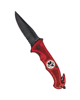 Нож Mil-Tec из высококачественной нержавеющей стали и эргономичной рукояткой легкий и прочный спасательный Красный (tactik-183M-T)