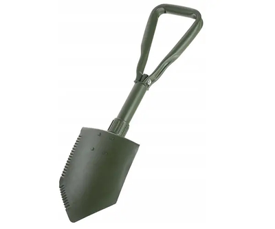 Лопата складная с чехлом Mil-Tec с антикоррозионным покрытием для использования во всех погодных условиях водонепроницаемая компактная Олива (tactik-198M-T)