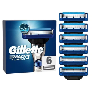 Змінні картриджі для гоління (леза касети) чоловічі Gillette Mach3 Turbo 6 шт