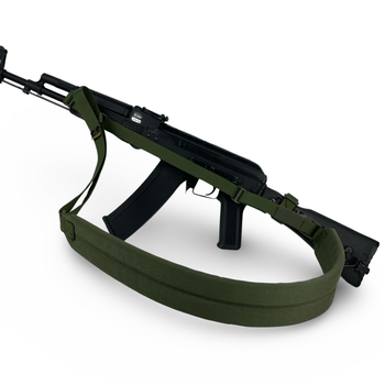 Ремень оружейный RAGNAROK трехточечный с широким наплечником "KRAKEN" sling Олива