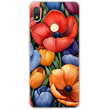 Силиконовый Чехол с Картинкой для Tecno Pop 3 Принт (Цветы) (44375-ysm012)