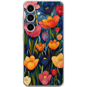 Силіконовий Чохол з Картинкою для Samsung Galaxy S24 Принт (Квіти) (50953-ysm010)