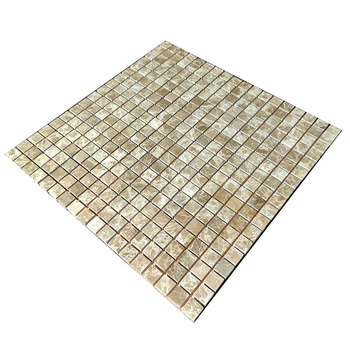 Мраморная мозаика Emperador Light D полированная МКР-4П (15x15)
