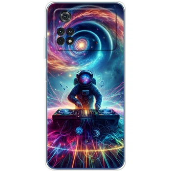 Силіконовий Чохол з Картинкою для Xiaomi Poco M4 Pro 4G Принт (Космонавт) (44475-ysm014)