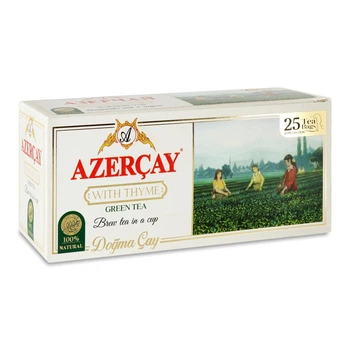 Чай зелений з чебрецем в пакетиках Azercay 25 шт 50 гр