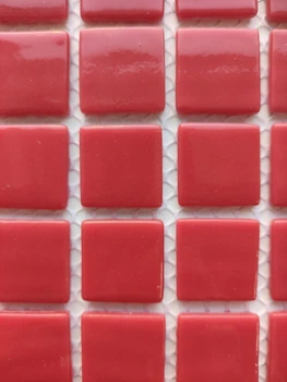 Мозаика из стекла AquaMo MK25121 Red 25x25x4 (317x317) мм глянцевая на сетке