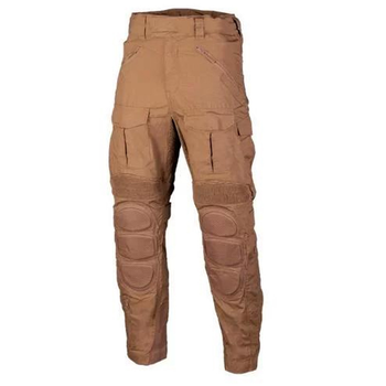 Чоловічі штани Mil-Tec Sturm Chimera Combat Pants ріп-стоп з накладками Eva койот розмір L