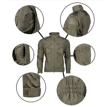 Чоловіча куртка-кітель Sturm Mil-Tec Chimera Combat Jacket олива розмір 2XL