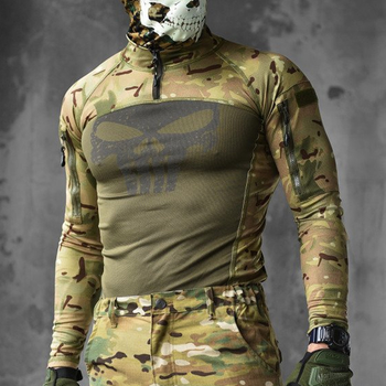 Мужской крепкий Убакс Punisher с принтом / Плотная уставная Рубашка Coolpass мультикам размер XS