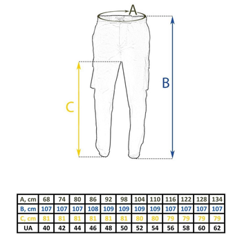 Чоловічі штани джогери ріп-стоп чорні розмір M