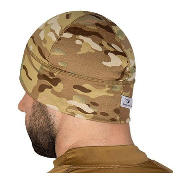 Зносостійка Шапка CoolPass Camotec Beanie з плоскими швами мультикам розмір L