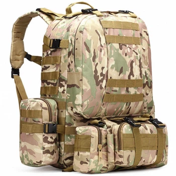 Рюкзак 55 л Assault Oxford 800D із кріпленням Molle мультикам розмір 52 х 47 х 33 см