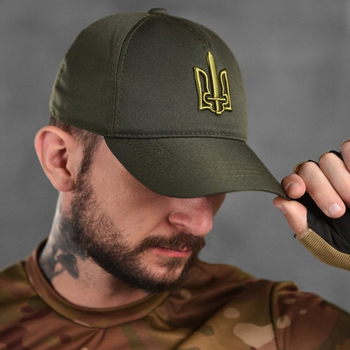 Хлопковая кепка Patriot с гербом олива размер универсальный