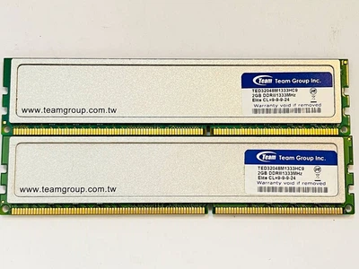 Оперативная память Team DDR3 4Gb Kit (2*2Gb) 1333MHz PC3-10600 Б/У