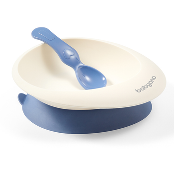 Мисочка з присоскою та ложечкою (Синій) BabyOno (5901435412930)