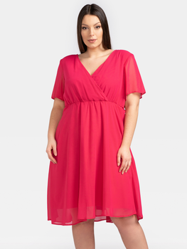 Плаття міді літнє жіноче Karko SA399 52 Рожеве (5903676032380)