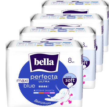 Упаковка гігієнічних прокладок Bella Perfecta Ultra Maxi Blue 8 шт х 4 пачки (ROZ00516305956)