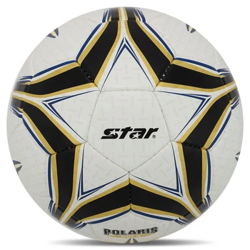 Мяч футбольный STAR POLARIS GOLD SB4065C №5 PU Белый-черный-золотой