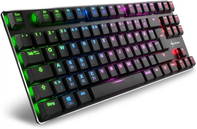 Ігрова клавіатура Sharkoon PureWriter RGB TKL / Механічна / Red Switches / UKR / Black Б/В