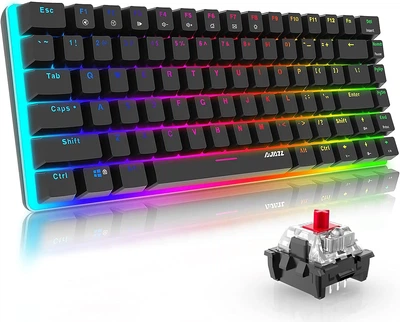 Ігрова клавіатура AJAZZ AK33 Blue Switch Black (UKR) Б/В