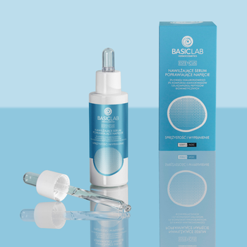 Serum do twarzy BasicLab Hydrating Serum Improving Skin Suppleness 3% kwasu hialuronowego 30 ml (5904639174062)