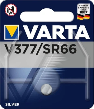 VARTA Батарейка срібло-цинкова V377 (AG4, LR626, SR626SW, 177) блістер, 1 шт.