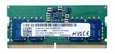 Оперативная память Micron SODIMM DDR5 8Gb 1Rx16 PC5-4800B-SC0-1010-XT MTC4C10163S1SC48BA1 BC