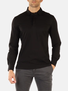 Koszulka polo męska z długim rękawem Antony Morato MMKL00317FA100084-7073 S Czarna (8052136303540)