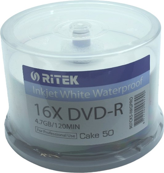 Dyski Traxdata Ritek DVD-R 4.7GB 16X Printable Glossy Cake 50 szt (TRDWG50-)