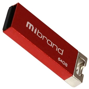 Флешка металева Mibrand Сhameleon 64 GB (MI2.0/CH64U6R) червона