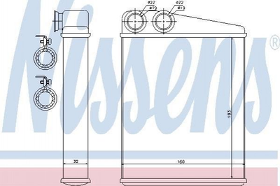 Радиатор печки NISSENS 70807 Mercedes B-Class, A-Class 1698300761, 3422666, 64113422666