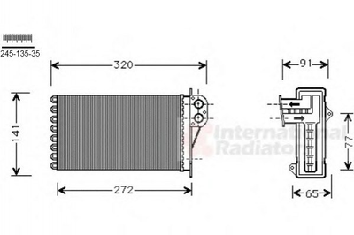 Радиатор печки Van Wezel 40006356 Peugeot 206 6448Q2