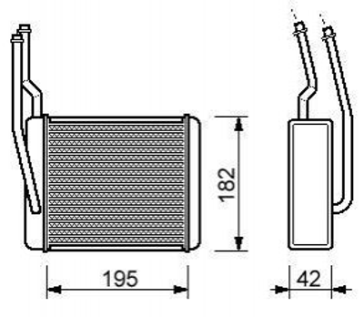 Радіатор печі STARLINE FD6272 Ford Focus, Transit, Connect 1123482, 1124259, 1139995